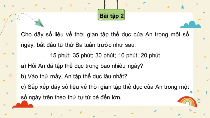 Giáo án powerpoint dạy thêm Toán 4 chân trời Bài 16: Dãy số liệu