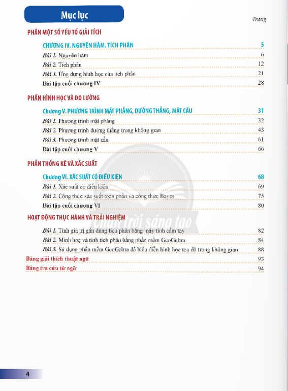 Tải PDF shs Toán 12 Chân trời sáng tạo tập 2