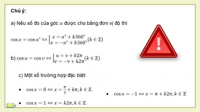 Giáo án powerpoint dạy thêm Toán 11 chân trời Chương 1 Bài 5: Phương trình lượng giác cơ bản