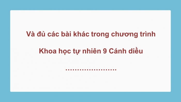 Vật lí 9 cánh diều: Giáo án điện tử kì 1