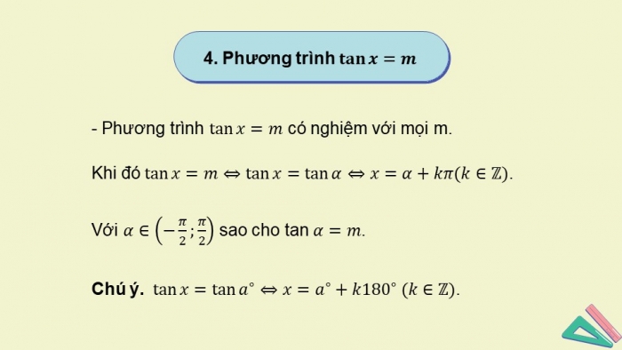 Giáo án powerpoint dạy thêm Toán 11 chân trời Chương 1 Bài 5: Phương trình lượng giác cơ bản