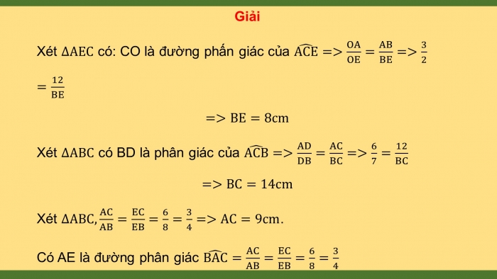 Giáo án powerpoint dạy thêm Toán 8 kết nối Bài 17: Tính chất đường phân giác của tam giác