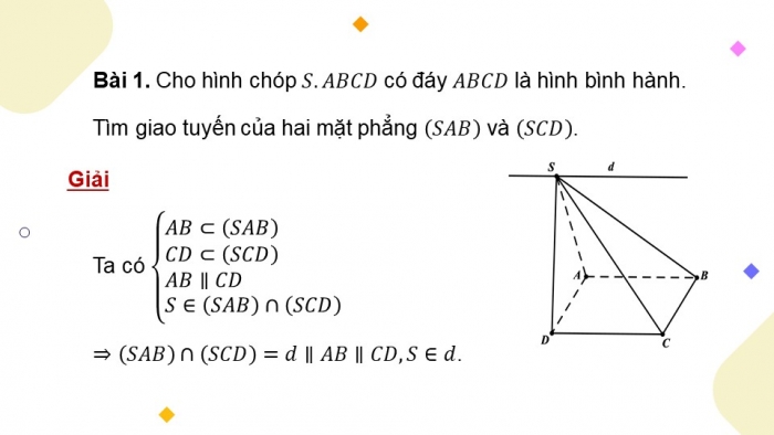 Giáo án powerpoint dạy thêm Toán 11 chân trời Chương 4 Bài 2: Hai đường thẳng song song