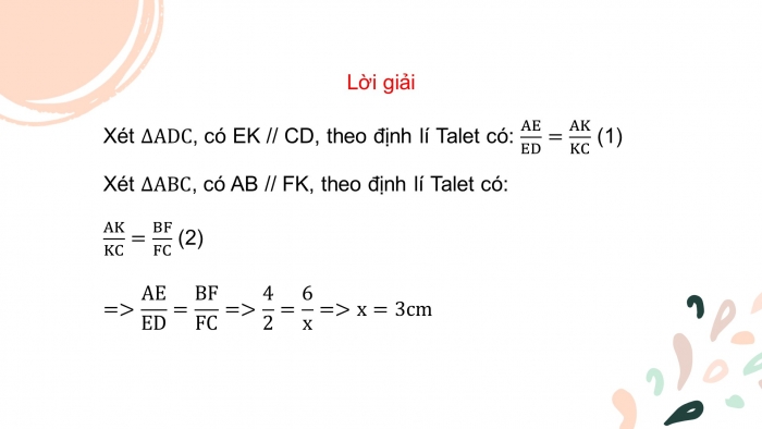 Giáo án powerpoint dạy thêm Toán 8 kết nối Bài 15: Định lí Thalès trong tam giác