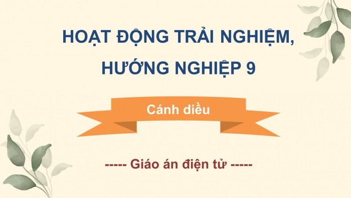 Hoạt động trải nghiệm 9 cánh diều: Giáo án điện tử kì 1