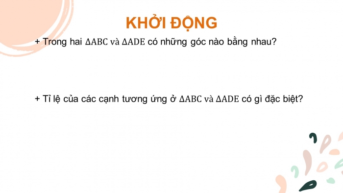 Giáo án powerpoint dạy thêm Toán 8 kết nối Bài 15: Định lí Thalès trong tam giác