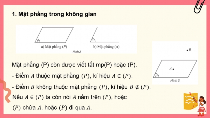 Giáo án powerpoint dạy thêm Toán 11 chân trời Chương 4 Bài 1: Điểm, đường thẳng và mặt phẳng trong không gian