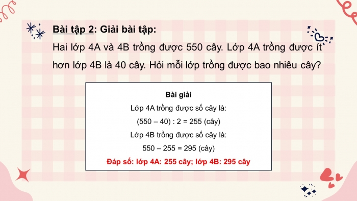 Giáo án powerpoint dạy thêm Toán 4 cánh diều Bài 29: Tìm hai số khi biết tổng và hiệu của hai số đó