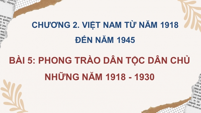 Lịch sử 9 chân trời sáng tạo: Giáo án điện tử kì 1