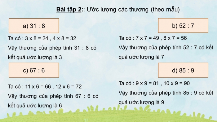 Giáo án powerpoint dạy thêm Toán 4 cánh diều Bài 47: Ước lượng tính