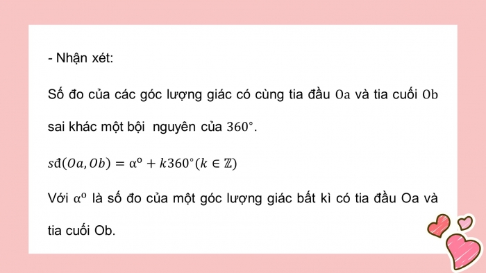 Giáo án powerpoint dạy thêm Toán 11 chân trời Chương 1 Bài 1: Góc lượng giác