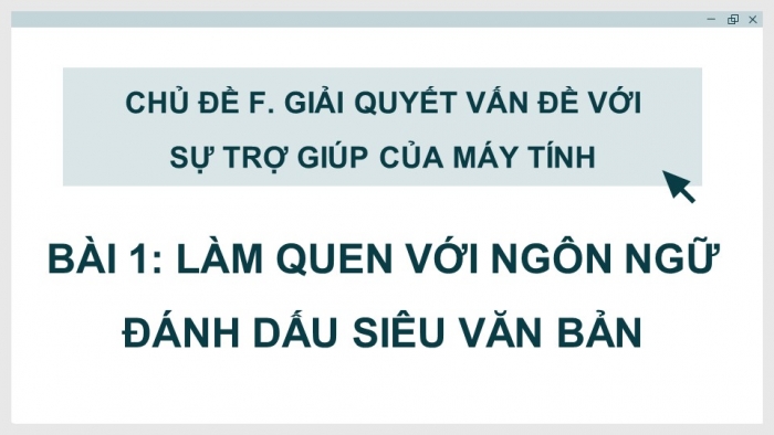 Tin học ứng dụng 12 cánh diều: Giáo án điện tử kì 1