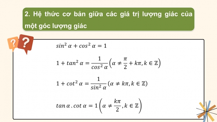 Giáo án powerpoint dạy thêm Toán 11 chân trời Chương 1 Bài 2: Giá trị lượng giác của một góc lượng giác