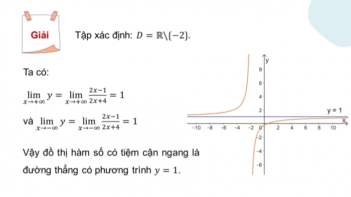 Giáo án PPT dạy thêm Toán 12 chân trời Bài 3: Đường tiệm cận của đồ thị hàm số