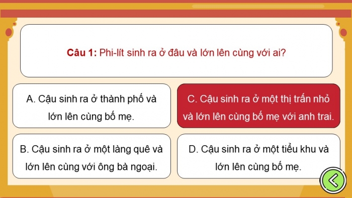 Giáo án PPT dạy thêm Tiếng Việt 5 Kết nối bài 24: Bài đọc Tinh thần học tập của nhà Phi-lít. Đánh giá, chỉnh sửa đoạn văn thể hiện tình cảm, cảm xúc về một câu chuyện