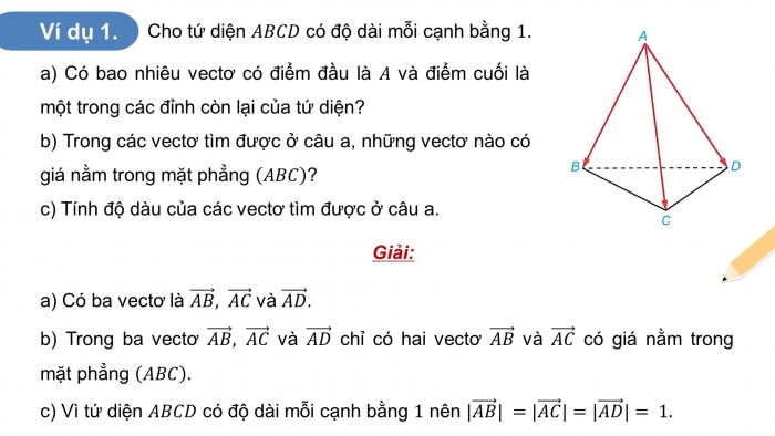 Giáo án điện tử Toán 12 kết nối Bài 6: Vectơ trong không gian