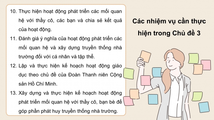 Giáo án điện tử Hoạt động trải nghiệm 12 chân trời bản 1 Chủ đề 3: Phát triển mối quan hệ với thầy cô và các bạn (P1)