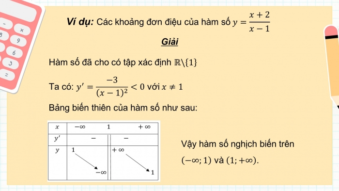 Giáo án PPT dạy thêm Toán 12 cánh diều Bài 1: Tính đơn điệu của hàm số