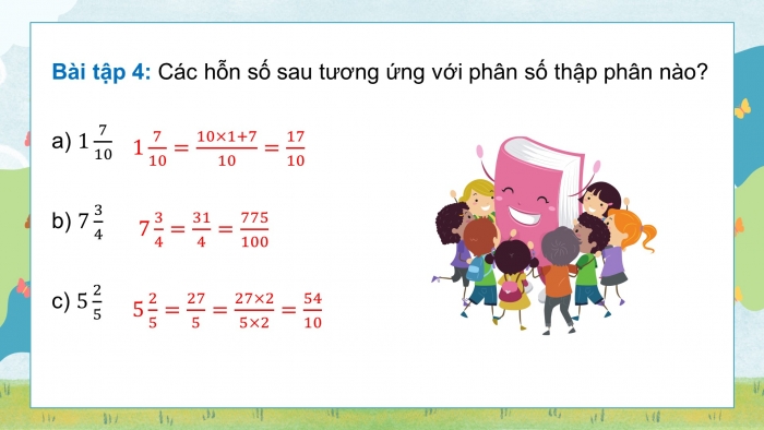 Giáo án PPT dạy thêm Toán 5 Cánh diều bài 12: Phân số thập phân