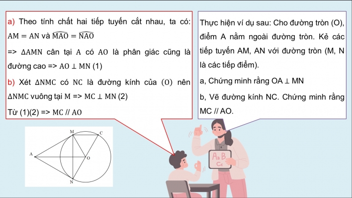 Giáo án PPT dạy thêm Toán 9 Cánh diều Bài 3: Tiếp tuyến của đường tròn