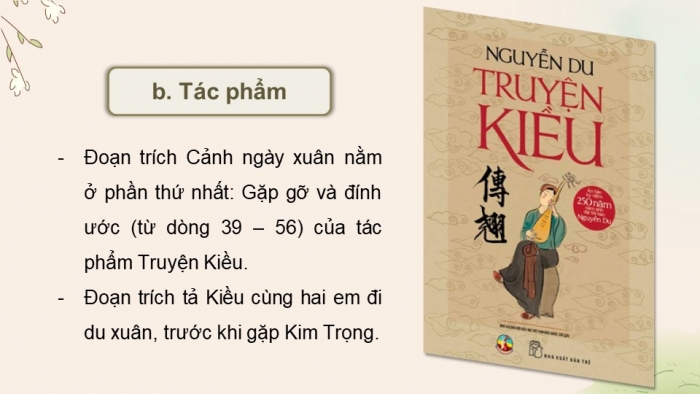 Giáo án PPT dạy thêm Ngữ văn 9 Cánh diều bài 2: Cảnh ngày xuân (Trích Truyện Kiều – Nguyễn Du)