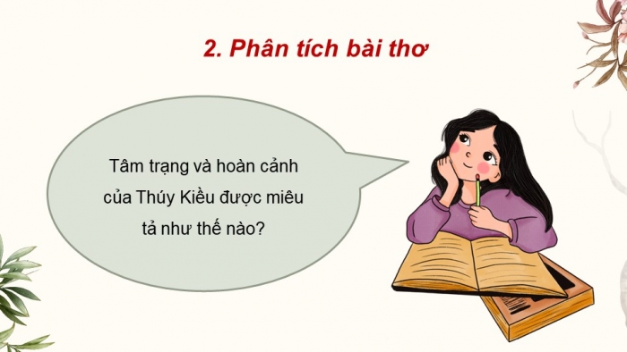 Giáo án PPT dạy thêm Ngữ văn 9 Cánh diều bài 2: Kiều ở lầu Ngưng Bích (Trích Truyện Kiều – Nguyễn Du)