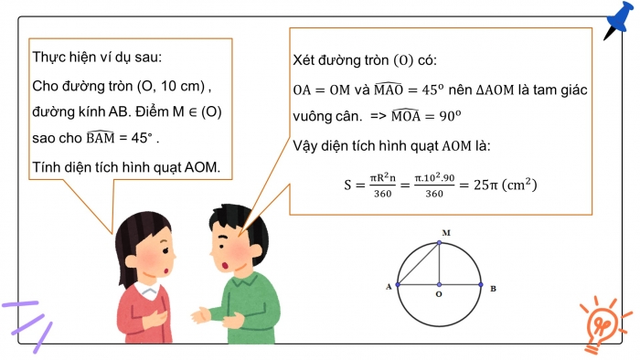 Giáo án PPT dạy thêm Toán 9 Chân trời bài 4: Hình quạt tròn và hình vành khuyên