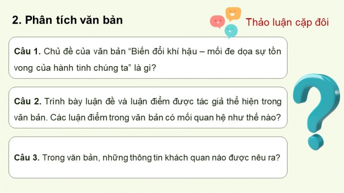 Giáo án PPT dạy thêm Ngữ văn 9 Kết nối bài 8: Biến đổi khí hậu - mối đe dọa sự tồn vong của hành tinh chúng ta (trích Phát biểu của Tổng Thư kí Liên hợp quốc về biến đổi khí hậu, An-tô-ni-ô Gu-tê-rét)