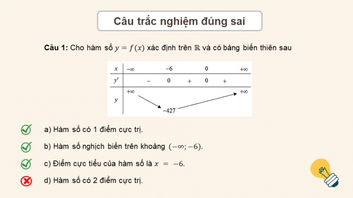 Giáo án điện tử Toán 12 cánh diều Bài tập cuối chương I