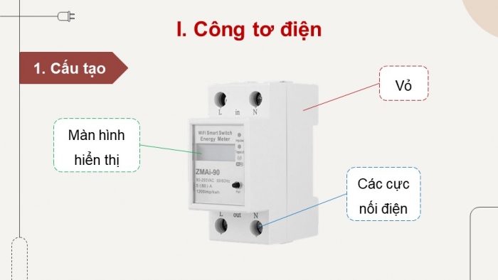 Giáo án điện tử Công nghệ 9 Lắp đặt mạng điện trong nhà Cánh diều Bài 2: Dụng cụ đo điện cơ bản