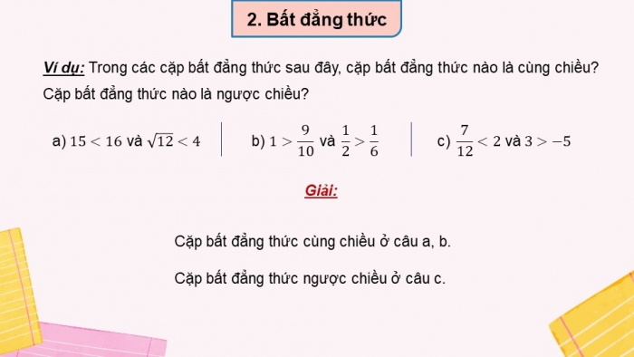 Giáo án PPT dạy thêm Toán 9 Cánh diều Bài 1: Bất đẳng thức