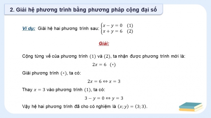 Giáo án PPT dạy thêm Toán 9 Cánh diều Bài 3: Giải hệ hai phương trình bậc nhất hai ẩn