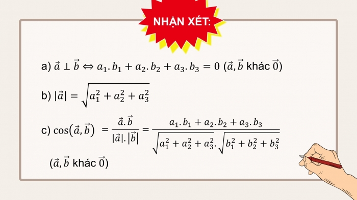 Giáo án PPT dạy thêm Toán 12 chân trời Bài 3: Biểu thức toạ độ của các phép toán vectơ