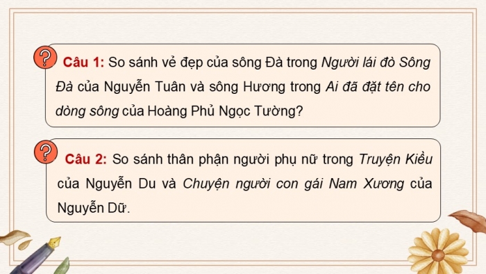 Giáo án PPT dạy thêm Ngữ văn 12 chân trời Bài 3: Viết bài văn nghị luận so sánh, đánh giá hai tác phẩm truyện/ kí hoặc kịch