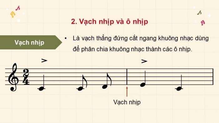 Giáo án điện tử Âm nhạc 5 kết nối Tiết 1: Lí thuyết âm nhạc Trọng âm, phách, vạch nhịp, ô nhịp; Đọc nhạc Bài số 1