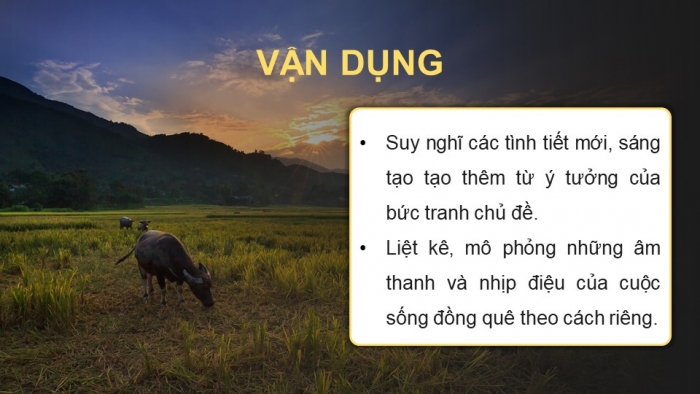 Giáo án điện tử Âm nhạc 5 chân trời Tiết 1: Khám phá Những âm thanh và nhịp điệu cuộc sống ở đồng quê, Hát Dắt trâu ra đồng