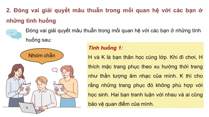 Giáo án điện tử Hoạt động trải nghiệm 12 chân trời bản 1 Chủ đề 3: Phát triển mối quan hệ với thầy cô và các bạn (P2)