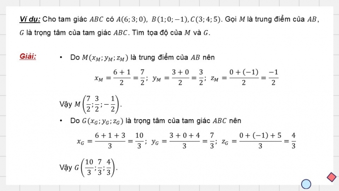 Giáo án PPT dạy thêm Toán 12 cánh diều Bài 3: Biểu thức tọa độ của các phép toán vectơ