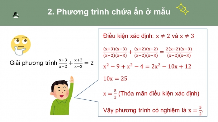 Giáo án PPT dạy thêm Toán 9 Chân trời bài 1: Phương trình quy về phương trình bậc nhất một ẩn