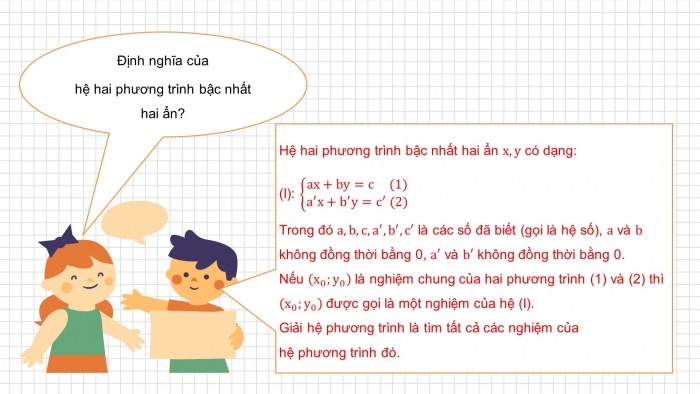 Giáo án PPT dạy thêm Toán 9 Chân trời bài 2: Phương trình bậc nhất hai ẩn và hệ hai phương trình bậc nhất hai ẩn