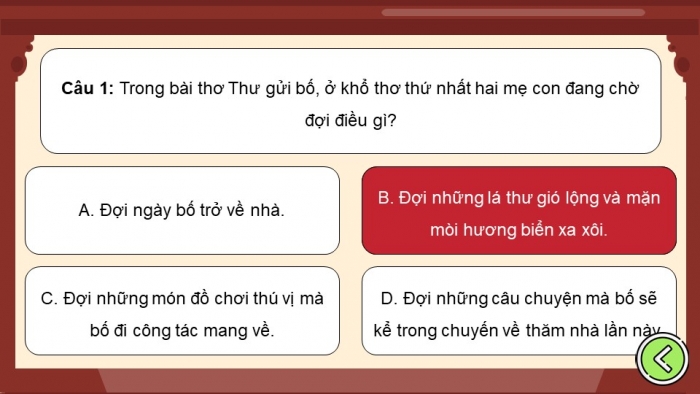 Giáo án PPT dạy thêm Tiếng Việt 5 Kết nối bài 6: Bài đọc Thư của bố. Viết bài văn tả người (Bài viết số 1)