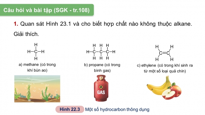 Giáo án điện tử KHTN 9 kết nối - Phân môn Hoá học Bài 23: Alkane