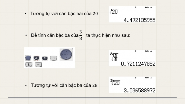 Giáo án PPT dạy thêm Toán 9 Cánh diều Bài 1: Căn bậc hai và căn bậc ba của số thực