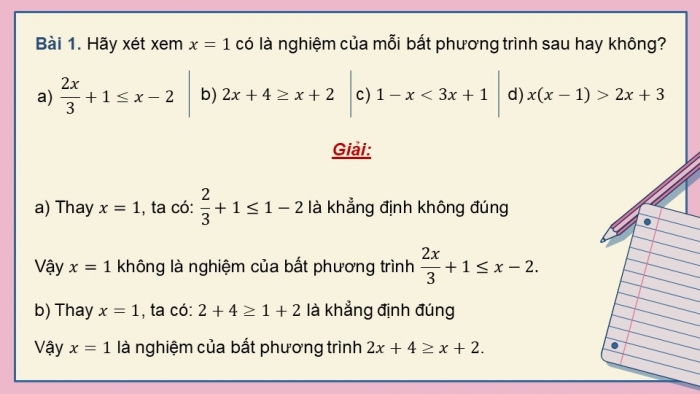 Giáo án PPT dạy thêm Toán 9 Cánh diều Bài 2: Bất phương trình bậc nhất một ẩn