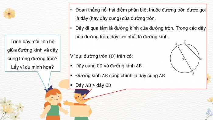 Giáo án PPT dạy thêm Toán 9 Cánh diều Bài 1: Đường tròn. Vị trí tương đối của hai đường tròn