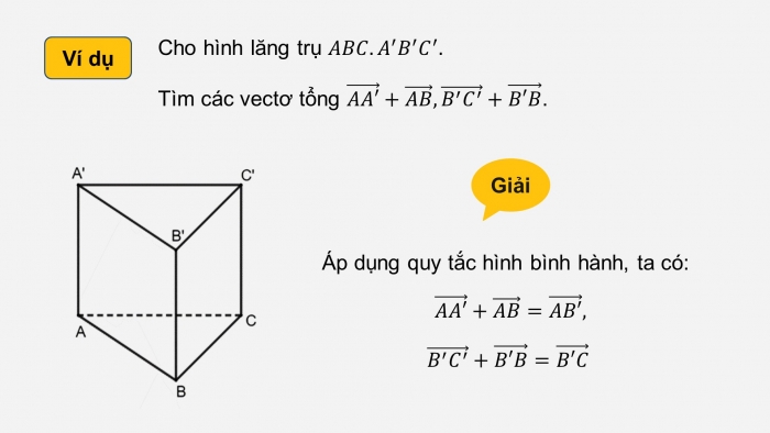 Giáo án PPT dạy thêm Toán 12 chân trời Bài 1: Vectơ và các phép toán trong không gian