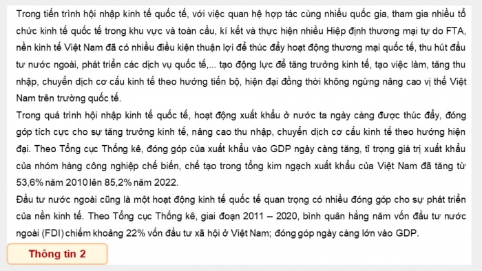 Giáo án điện tử Kinh tế pháp luật 12 kết nối Bài 2: Hội nhập kinh tế quốc tế