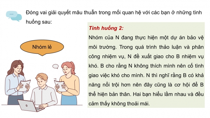 Giáo án điện tử Hoạt động trải nghiệm 12 chân trời bản 1 Chủ đề 3: Phát triển mối quan hệ với thầy cô và các bạn (P2)