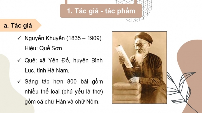 Giáo án PPT dạy thêm Ngữ văn 9 Cánh diều bài 1: Khóc Dương Khuê (Nguyễn Khuyến)