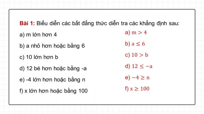 Giáo án PPT dạy thêm Toán 9 Chân trời bài 1: Bất đẳng thức